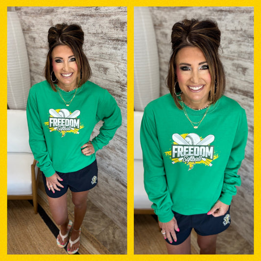 Freedom Irish Softball Kelly Green Port & Company Crew
