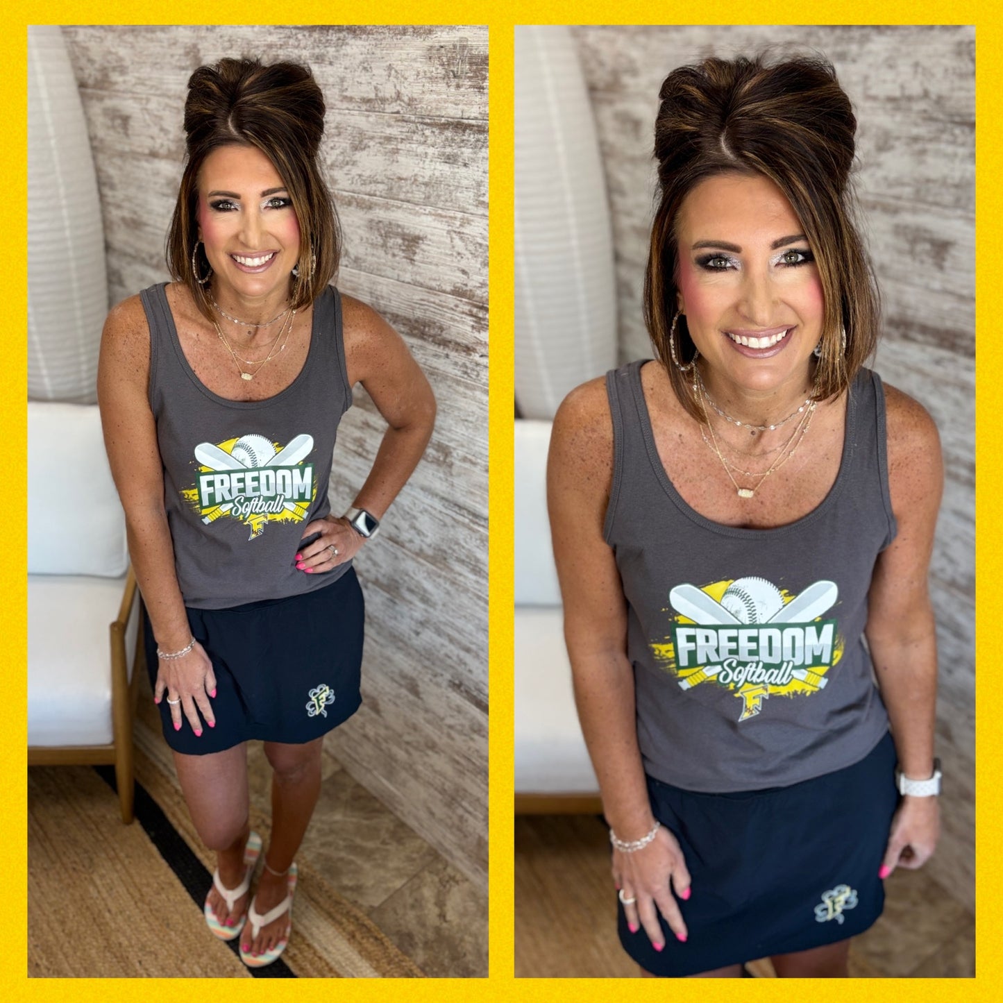 Freedom Irish Softball Port & Company Grey Ladies Tank ~ 2  Colors
