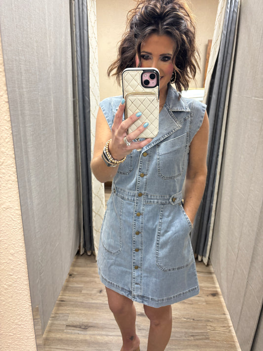 Denim Button Down Dress