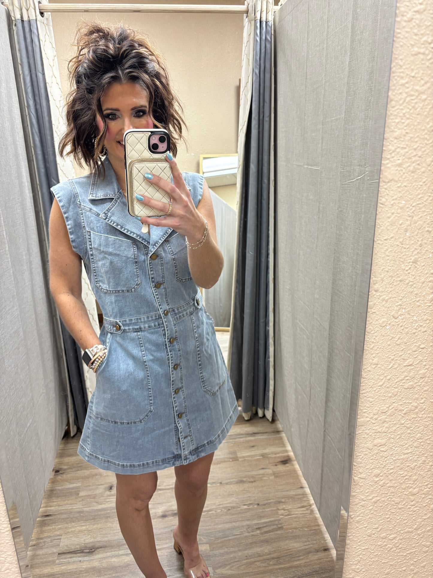Denim Button Down Dress