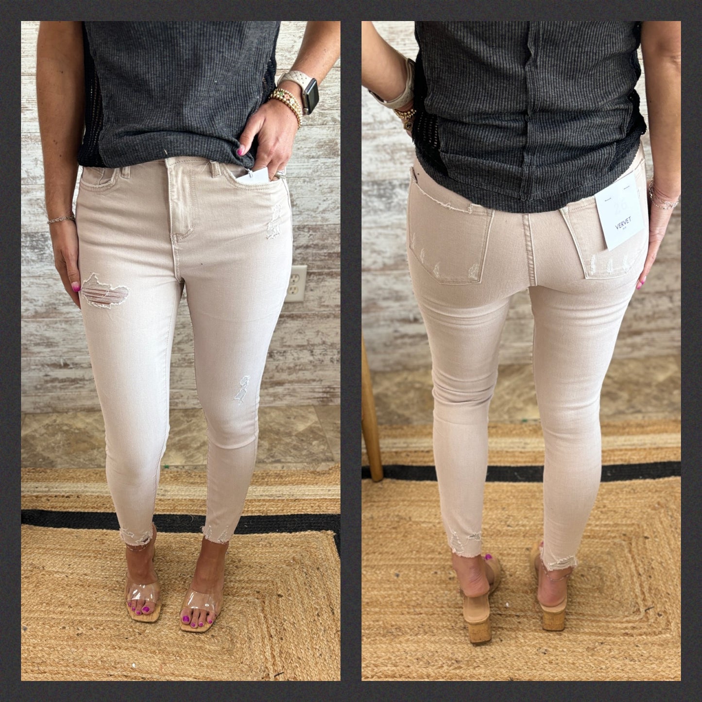 PEONY HIGH RISE CROP SKINNY