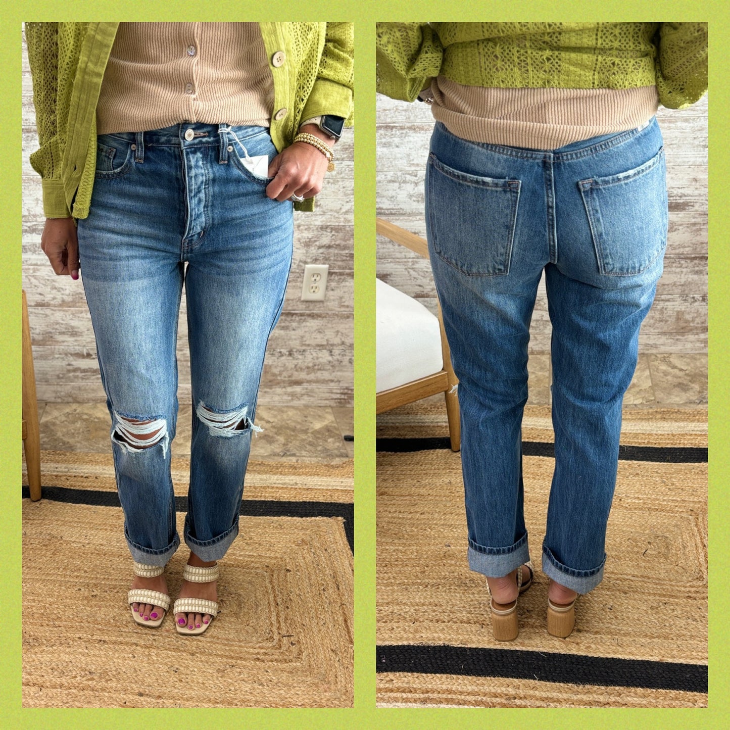 KanCan High Rise Boyfriend Jeans KC7374M