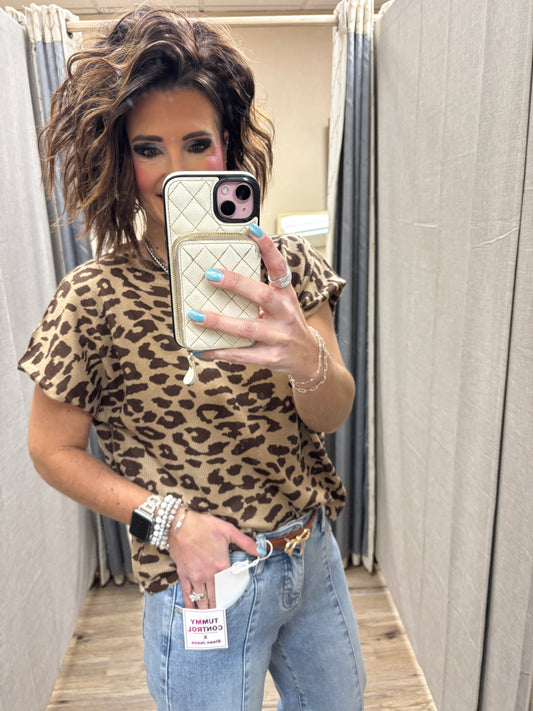 Leopard Print Sweater Knit