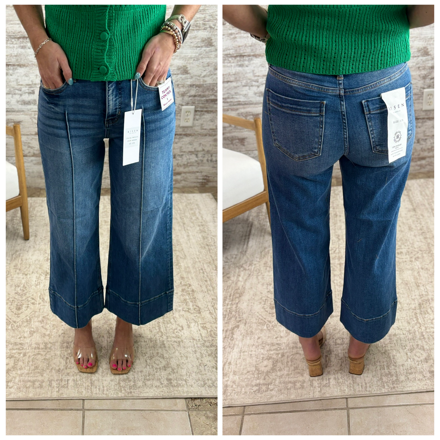 Risen Mid Rise Pintuck Jeans PWC21271