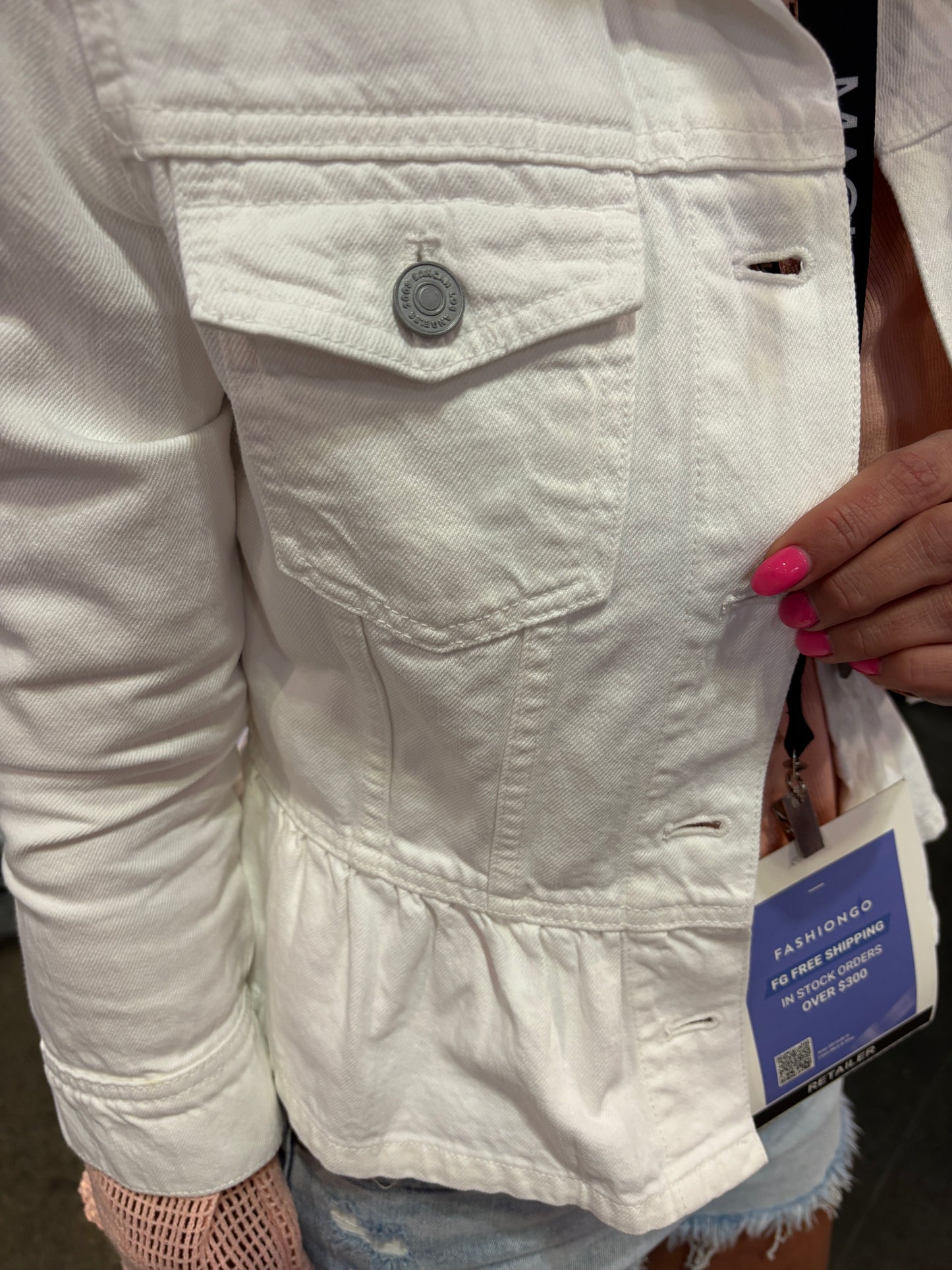 Kancan White Peplum Jacket