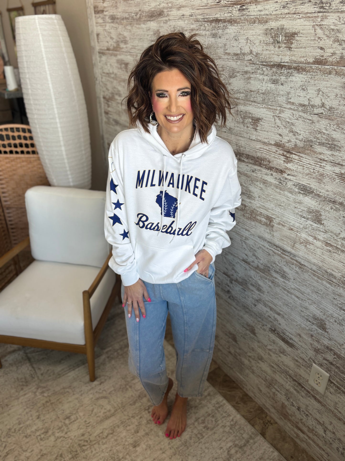 Milwaukee Baseball Port & Company Unisex Hoodie ~ 2 Colors~ 2 Styles Options