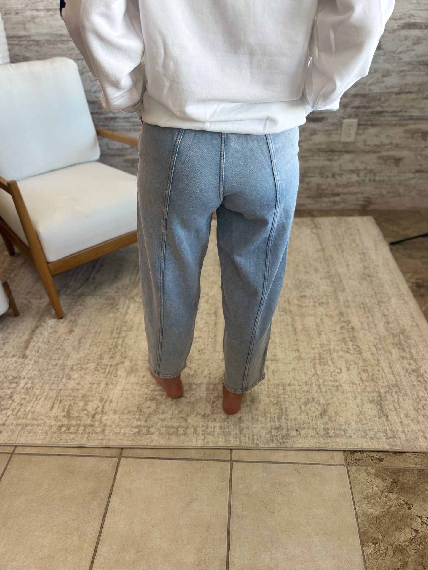 Acid Blue Knit Joggers