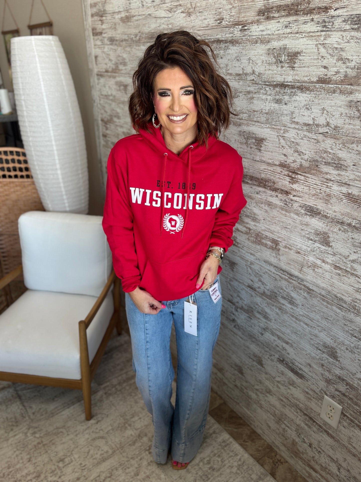 Wisconsin Port & Company Red Hoodie