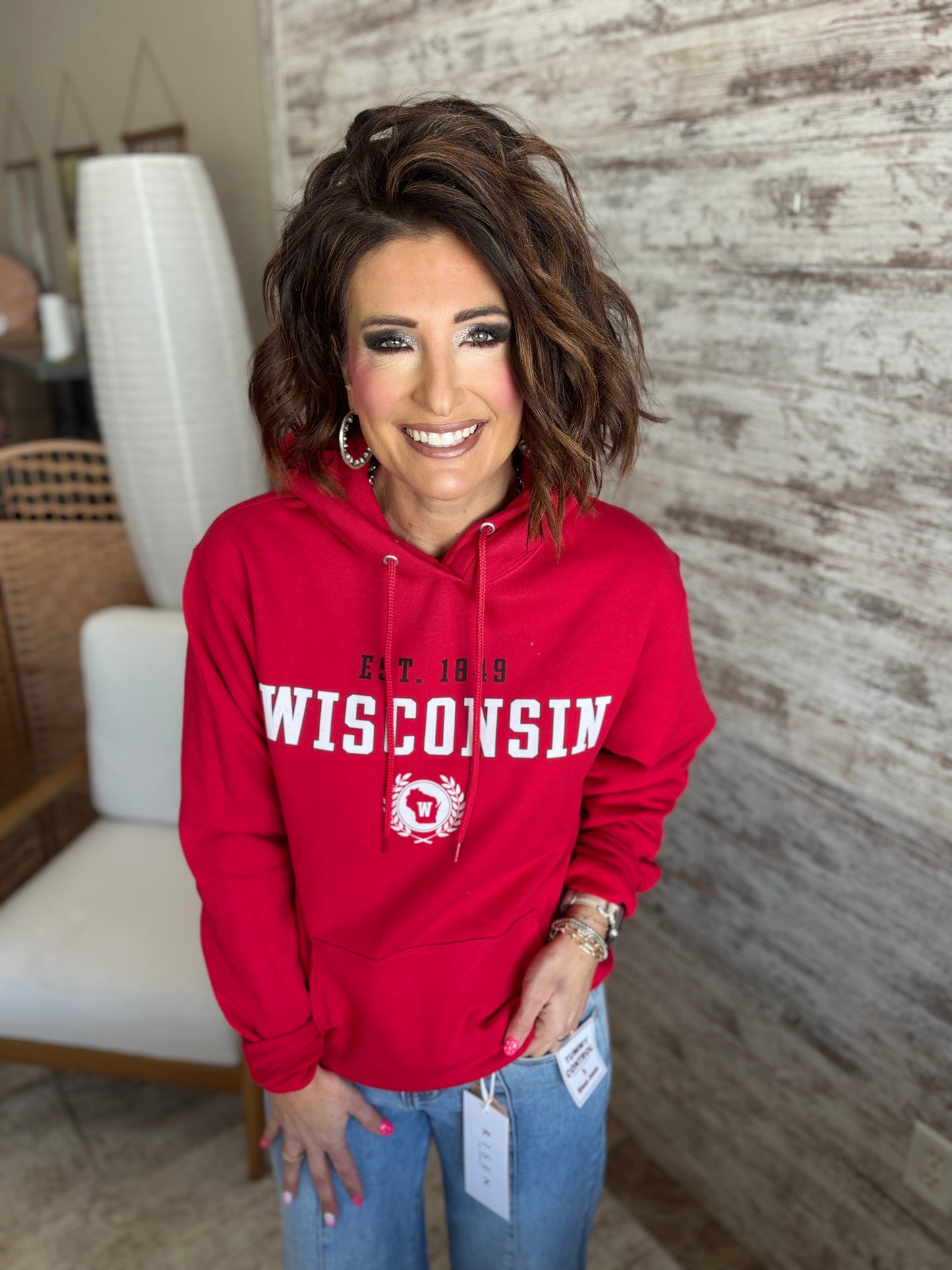 Wisconsin Port & Company Red Hoodie