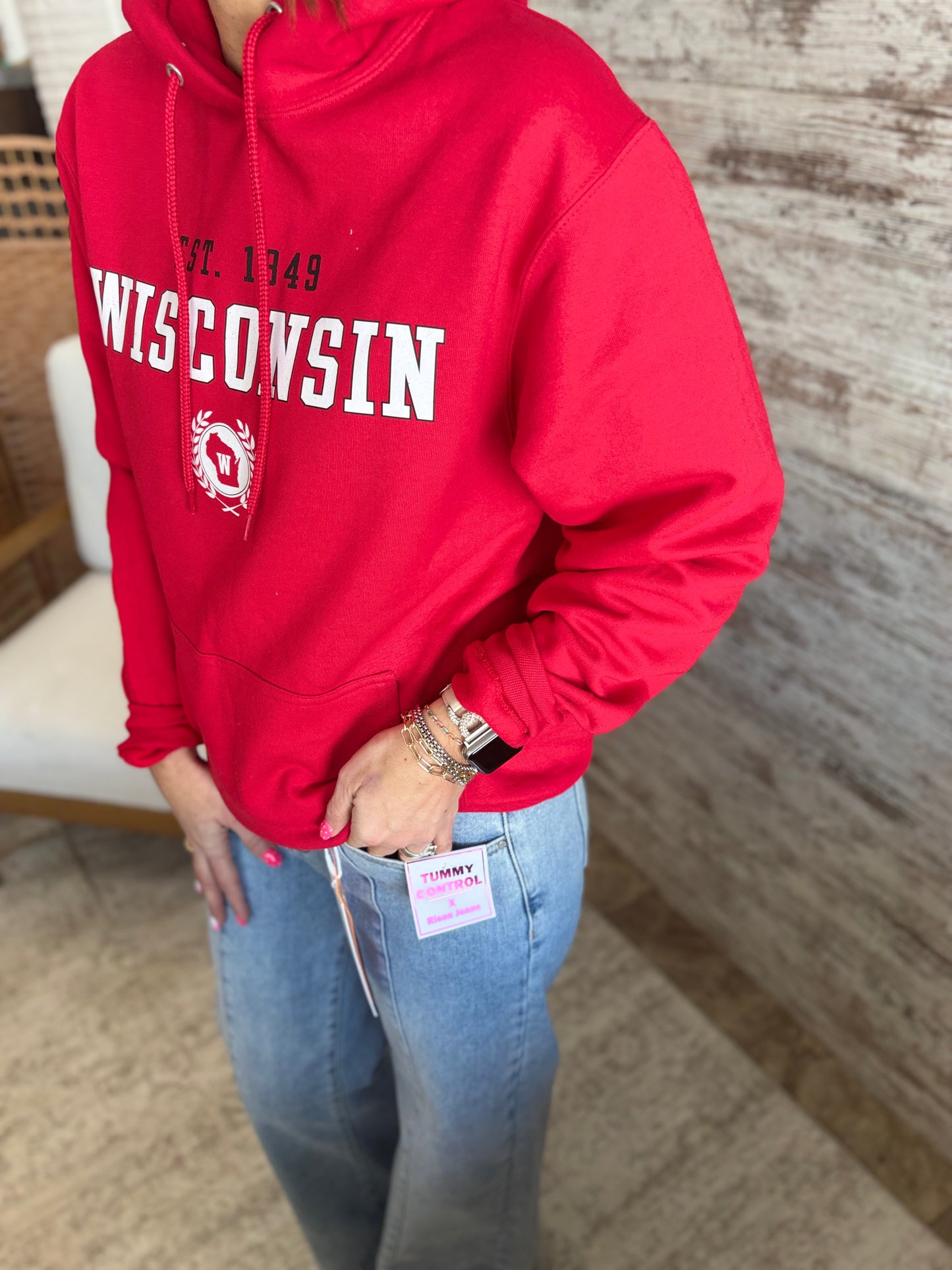 Wisconsin Port & Company Red Hoodie