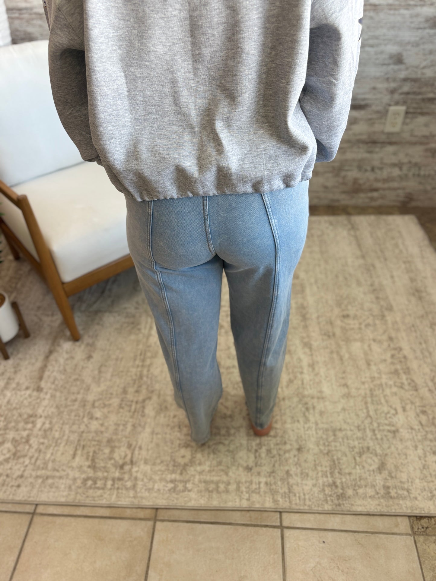 Acid Blue Knit Joggers