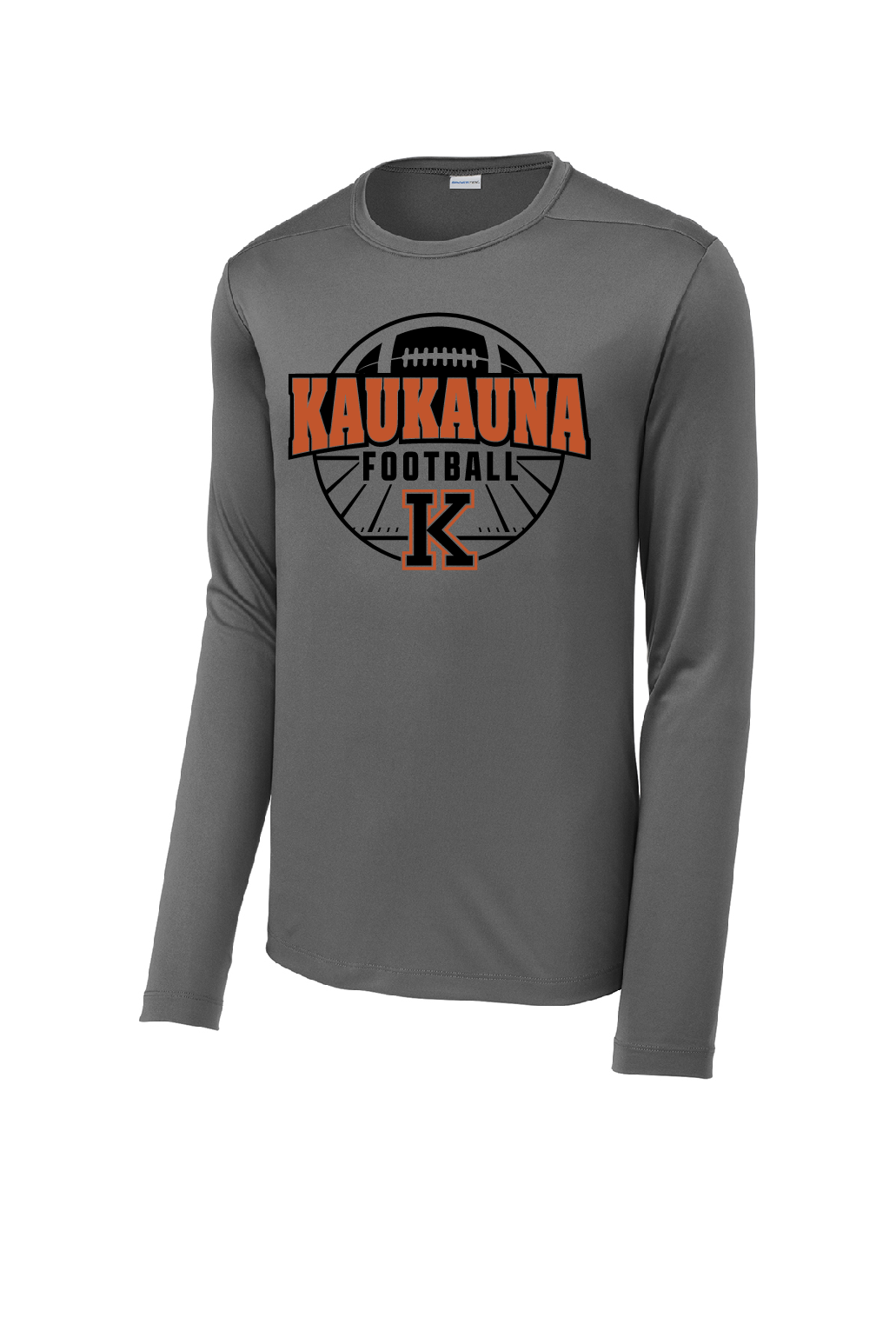 Kaukauna Football Men's Sport-Tek ® Posi-UV ® Pro Iron Grey Long Sleeve Tee
