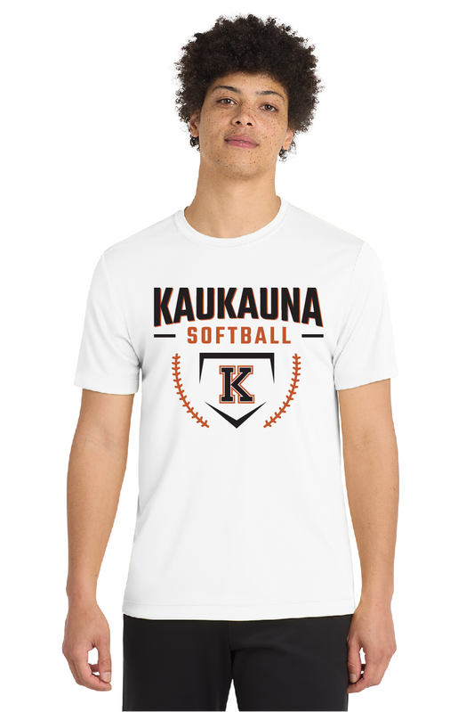 Kaukauna Softball Men's Sport-Tek® Posi-UV® White Pro Tee~