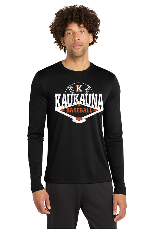Kaukauna Baseball Men's Sport-Tek ® Posi-UV ® Pro Black Long Sleeve Tee~