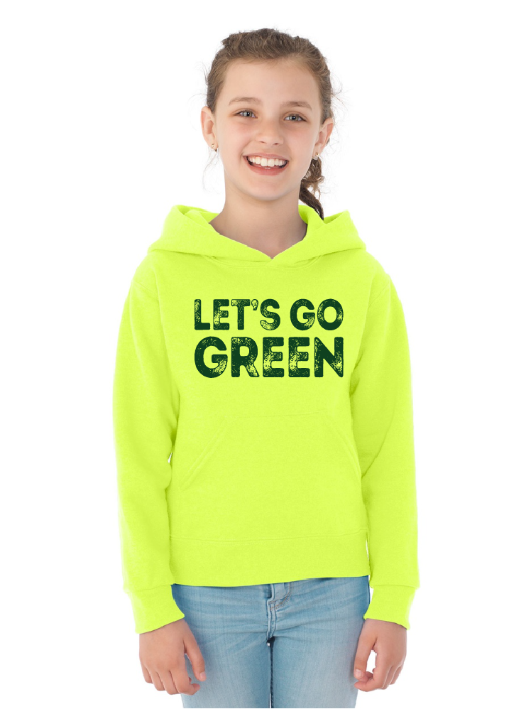 Freedom Cheer and Stunt Safety Green JERZEES NuBlend Youth Hooded Sweatshirt~ Youth