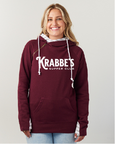 Krabbe's Enza Zipper Striped Double Hoodie ~ Ladies