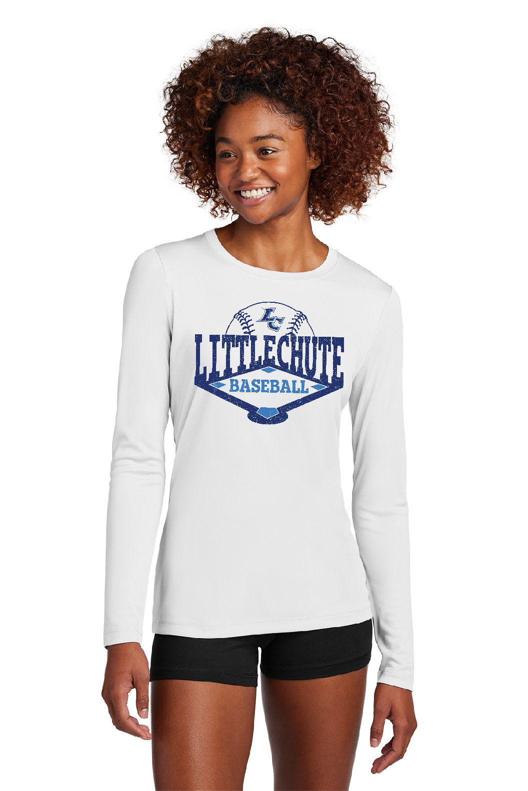 Little Chute Baseball Sport-Tek® Women's Posi-UV® Pro White Long Sleeve