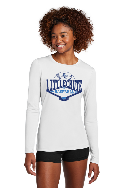 Little Chute Baseball Sport-Tek® Women's Posi-UV® Pro White Long Sleeve