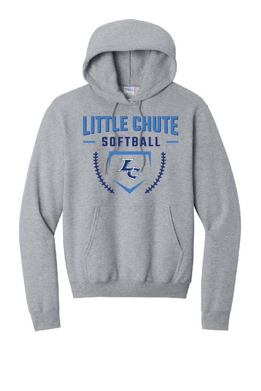 Little Chute Softball Port & Company Athletic Grey Hoodie~ Youth and Adult Sizes ~ Can be Personalized