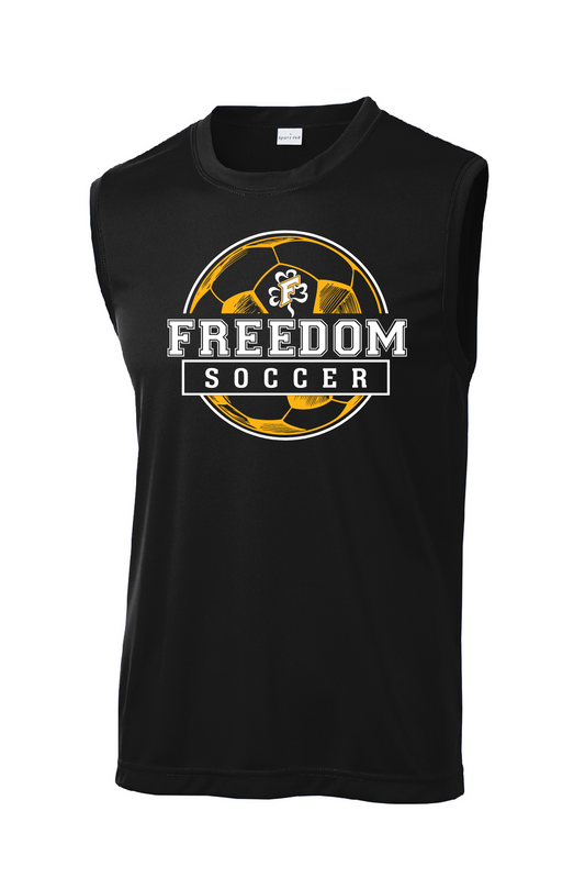 Freedom Soccer Sport-Tek® Men's Sleeveless PosiCharge® Competitor Black Tank~