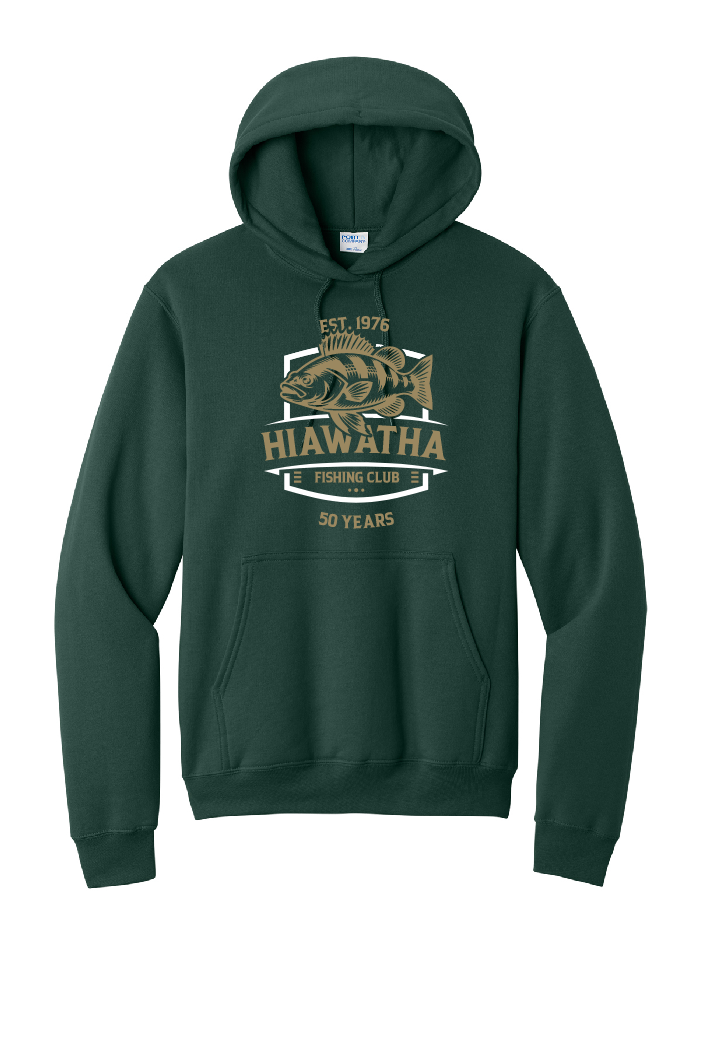Hiawatha Gold Perch Port & Company Hoodie~ Youth and Adult Sizes