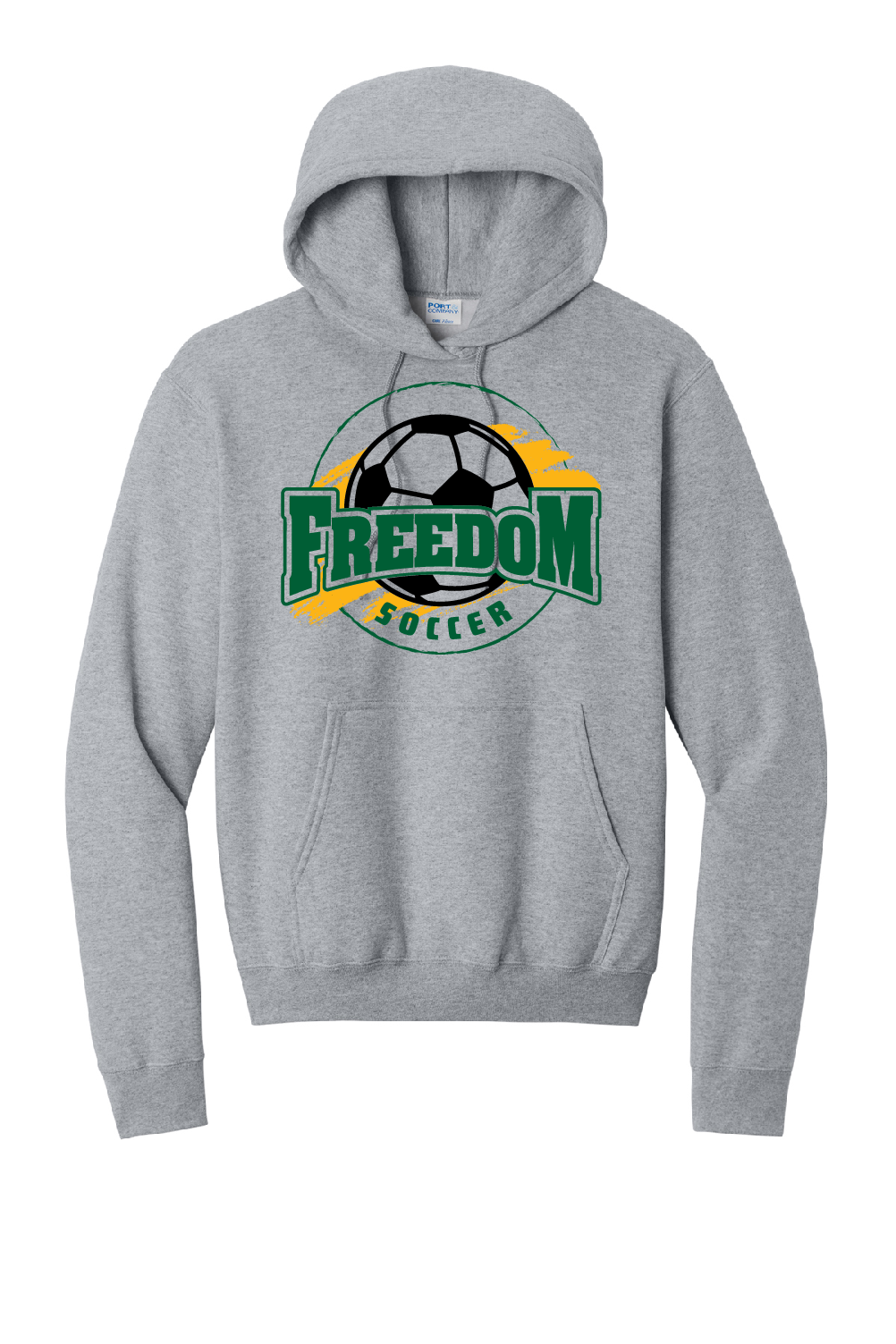 Freedom Soccer Port & Company Athletic Grey Hoodie~ Youth and Adult Sizes