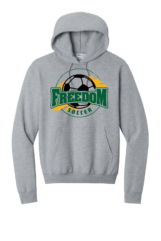 Freedom Soccer Port & Company Athletic Grey Hoodie~ Youth and Adult Sizes