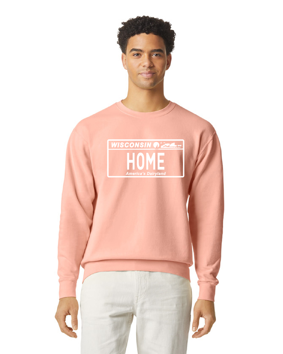 Comfort Color Pigment Dyed Crewneck with New Wisconsin Designs