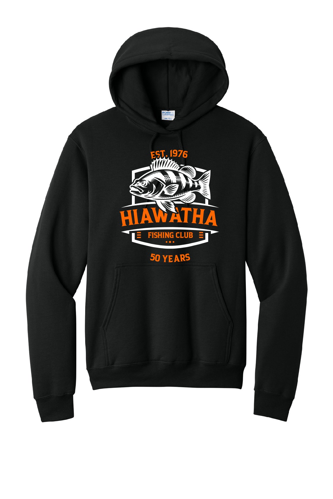 Hiawatha Orange Perch Port & Company Hoodie~ Youth and Adult Sizes