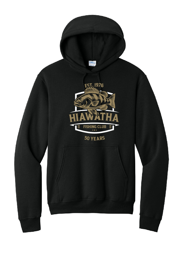 Hiawatha Gold Perch Port & Company Hoodie~ Youth and Adult Sizes