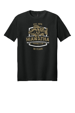 Hiawatha Gold Perch 50 Year Gildan Softstyle Tee-Youth and Adult