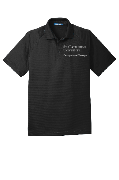 Port Authority® Crossover Raglan Black Polo ~ Men's