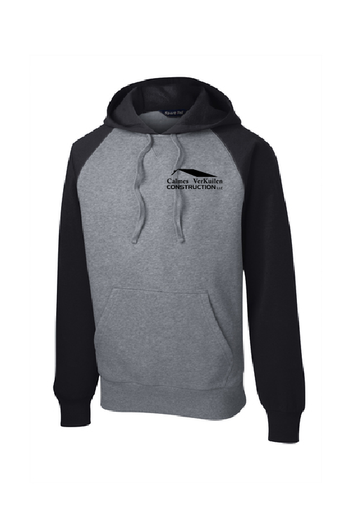Calmes Verkuilen Sport Tek Colorbock Black and Vintage Grey Hoodie