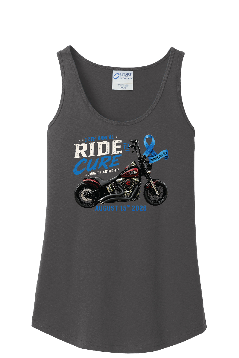Ride to Cure Port & Company Charcoal Ladies Tank