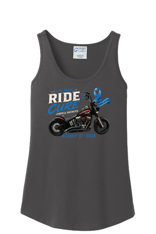 Ride to Cure Port & Company Charcoal Ladies Tank