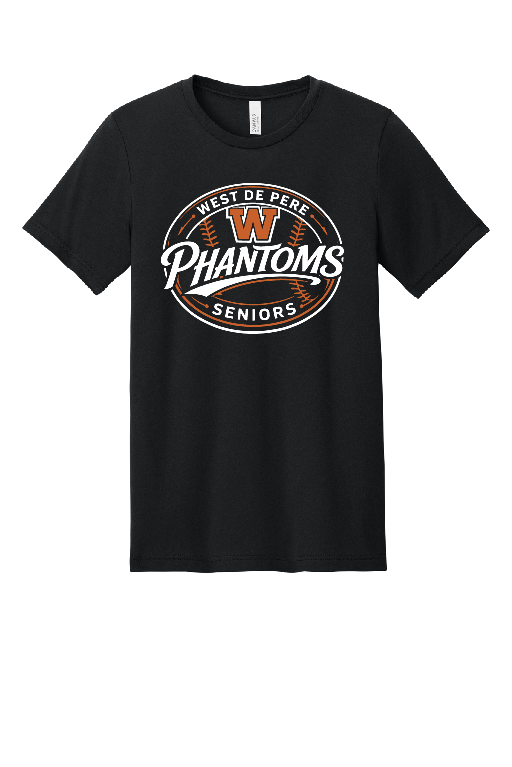 West DePere Senior Baseball Bella Canvas Black Tee ~YOUTH