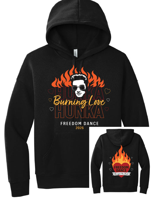 Freedom Dance Elvis Bella Canvas Black Sponge Hoodie~ Front and Back Design
