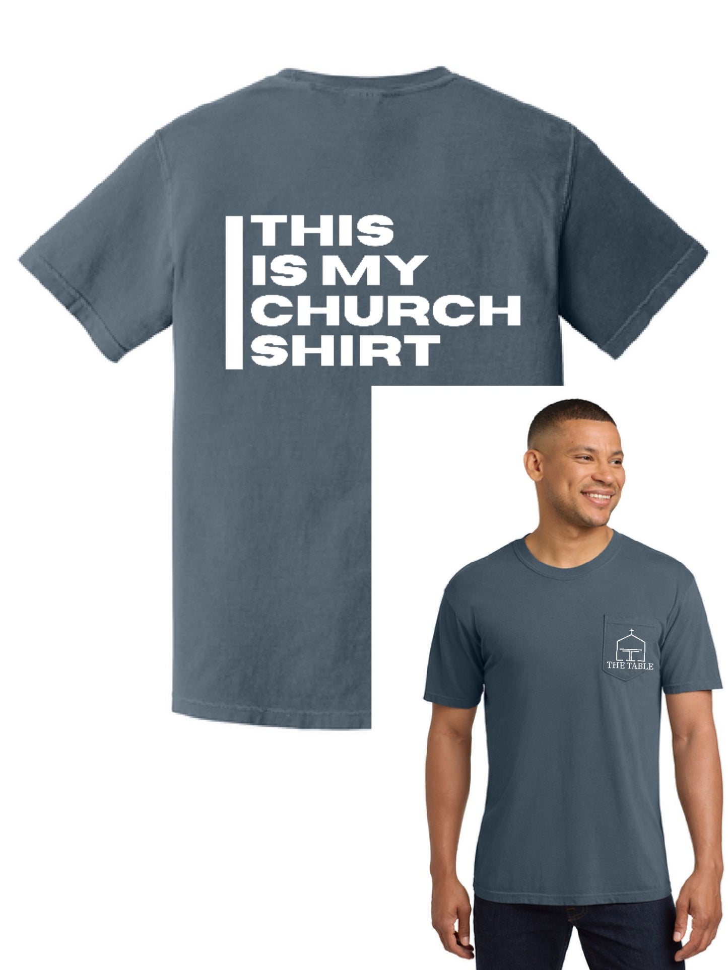The Table Church Comfort Colors Pocket Tee ~ 3 Colors ~ Unisex