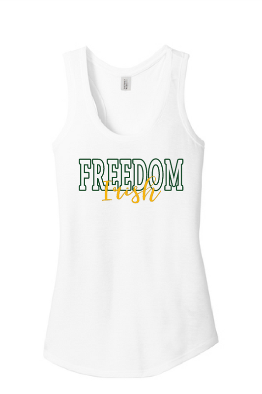 Custom Two Word District Ladies Racer Tank~ 5 Color Choices