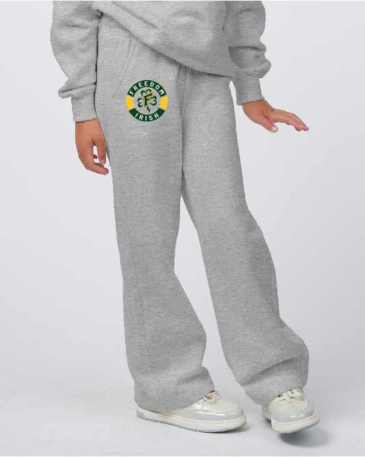 Freedom Irish Enza Youth Fleece Wide Leg Athletic Grey Pant ~ Youth