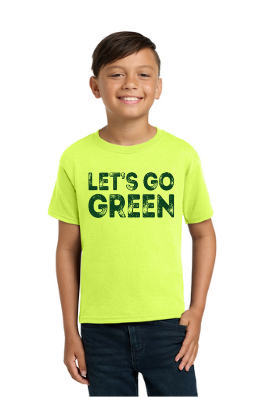 Freedom Cheer and Stunt Safety Green Jerzees Dri-Power 50/50 Cotton/Poly T-Shirt~ Youth