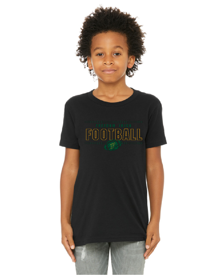 Freedom Irish Football Black Bella Tee~ 2 Styles ~ Youth and Adult