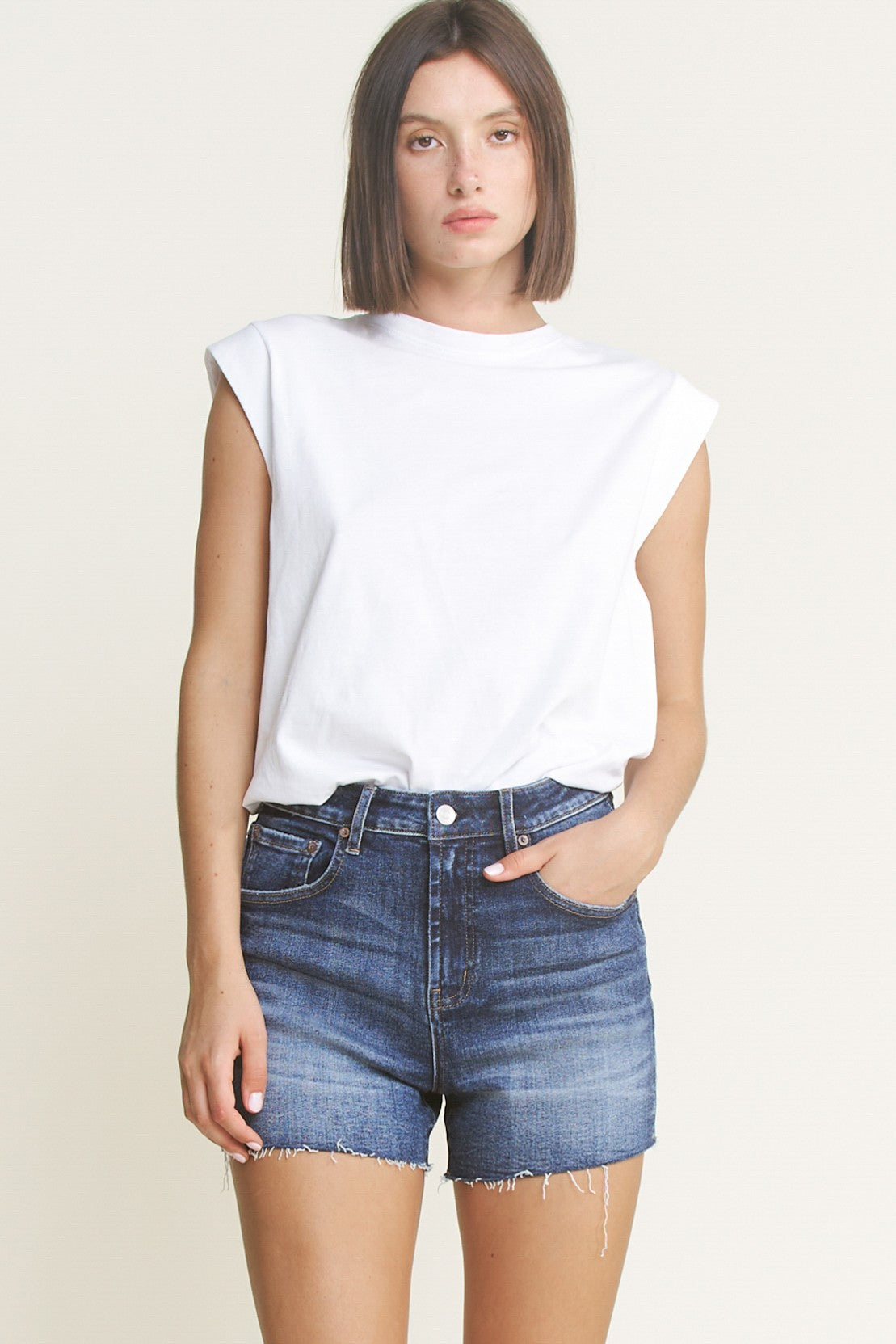 Mica Dark High Rise Shorts MDP-H3428