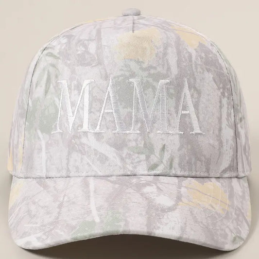 Mama Letter Embroidery Nature Camo Trucker Hat
