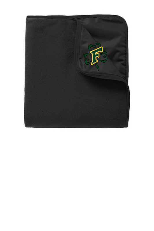 Port Authority® Fleece & Poly Travel Black Blanket
