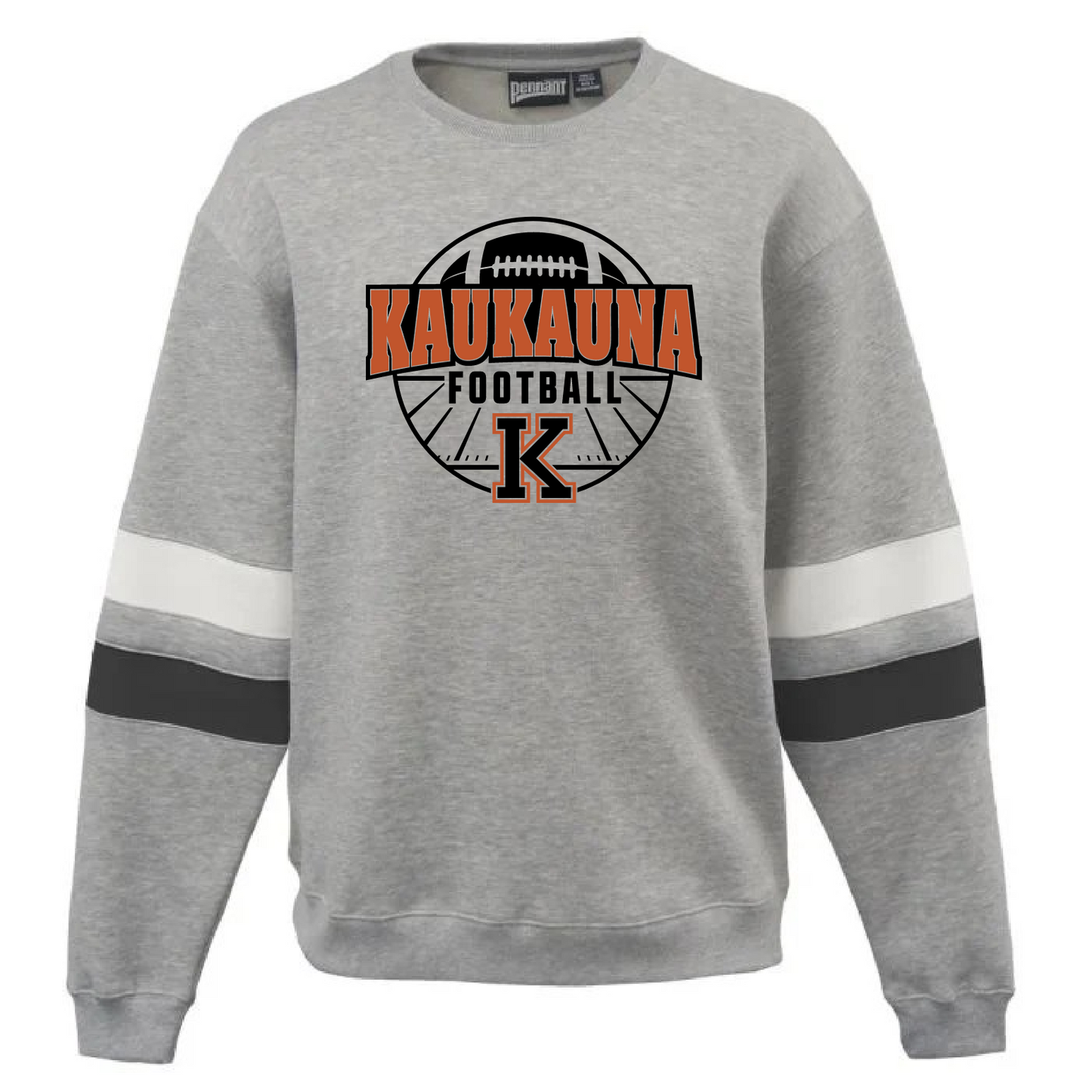 Kaukauna Football Varsity Black and White Stripe Pennant Crew~ Unisex