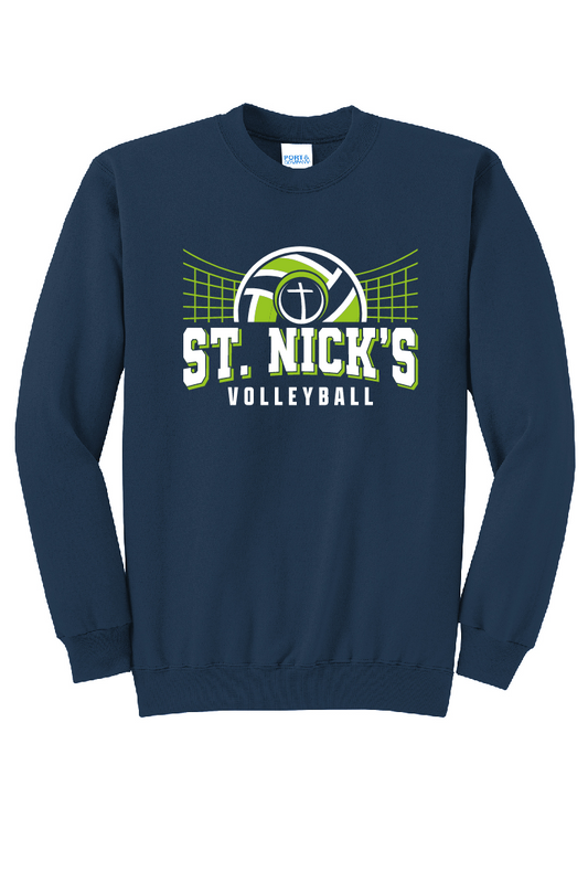 St. Nick's Volleyball Port & Company Navy Crew ~Youth and Adult~