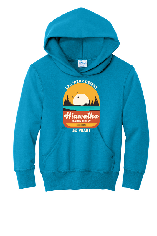 Hiawatha Cabin Crew 50 Years Port & Company Hoodie~ Youth
