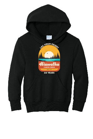 Hiawatha Cabin Crew 50 Years Port & Company Hoodie~ Youth