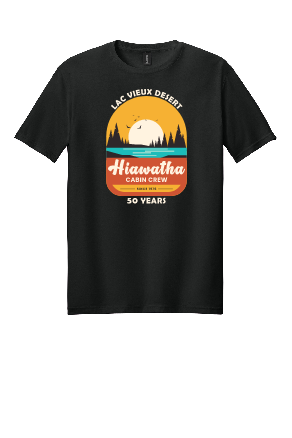 Hiawatha Cabin Crew 50 Years Gildan Softstyle Tee-Youth and Adult